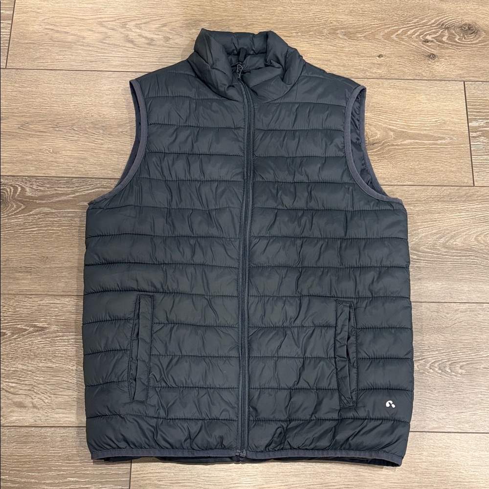 Men's Charcoal Puffer Vest